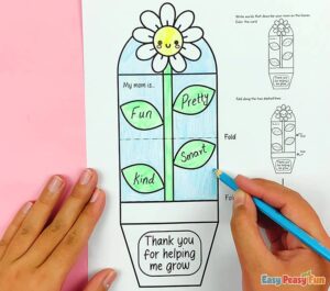 Thank You for Helping Me Grow Craft for Mother's Day - Easy Peasy and Fun