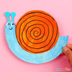 Easy Paper Plate Snail