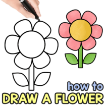 How to Draw a Flower – Step by Step Drawing Tutorial