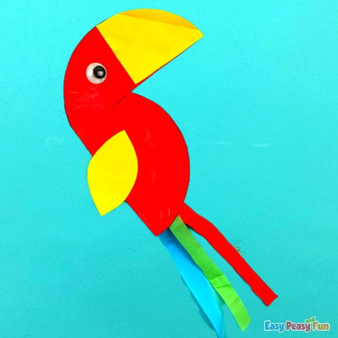 Parrot Paper Plate Craft