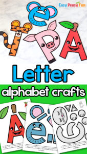 Printable Alphabet Letter Crafts (Uppercase and Lowercase) - Easy Peasy ...