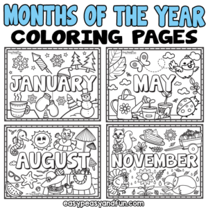 Printable Months of the Year Coloring Sheets