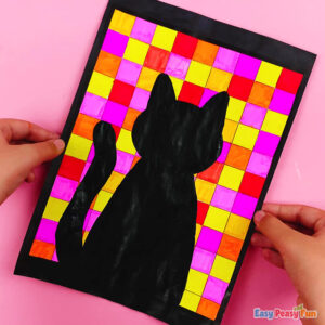 Cat Silhouette Art for Kids