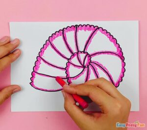 Chalk and Watercolor Shell Painting Project - Easy Peasy and Fun