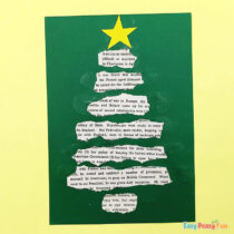 Newspaper Christmas Tree Craft Tutorial