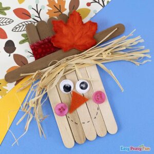 Craft Stick Scarecrow Craft for Kids