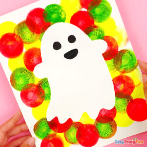 Ghost Silhouette Halloween Art Idea for Kids