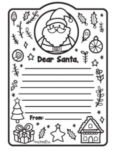 Free Printable Letter to Santa Templates - Easy Peasy and Fun