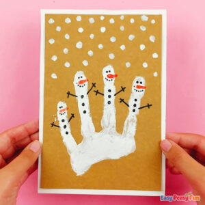 Easy Handprint Snowman Craft