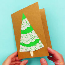 Paper Doily Christmas Tree Card