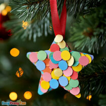 Colorful Paper Star Christmas Tree Decoration