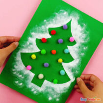 Pom Pom Christmas Tree Craft