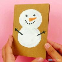 Potato Stamping Snowman Card