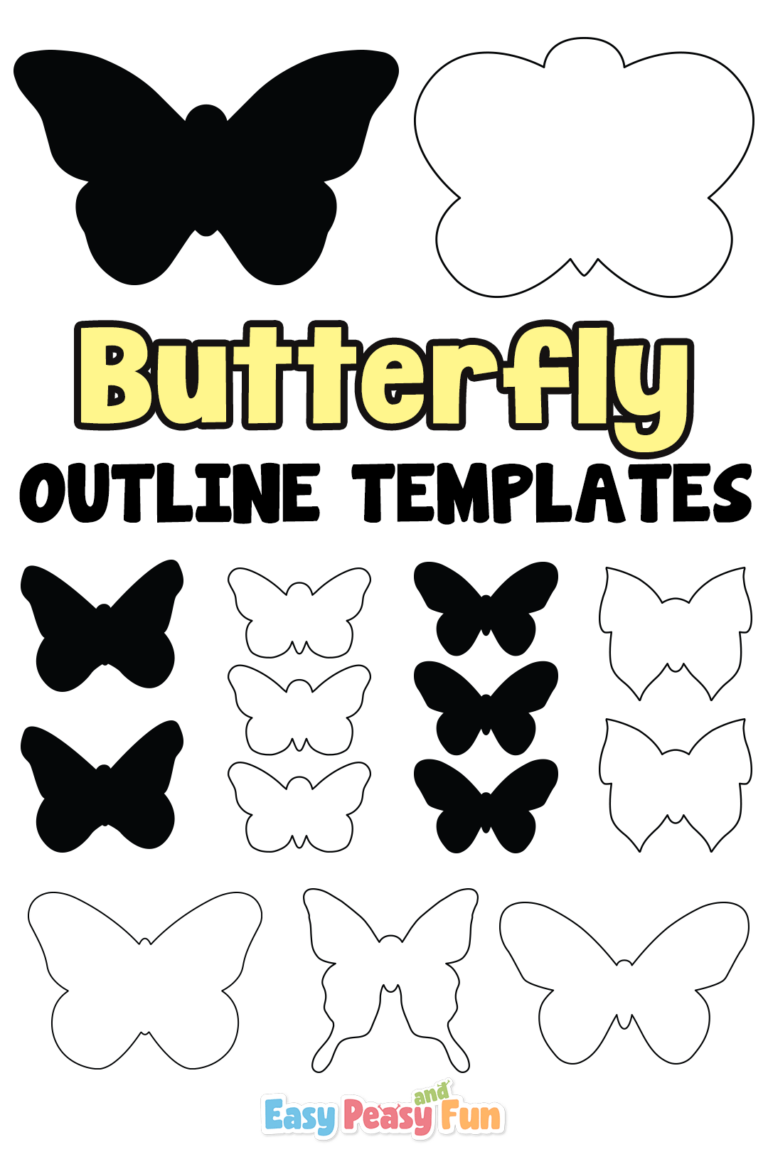 Free Printable Butterfly Templates - Easy Peasy and Fun