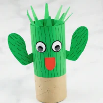 Easy Toilet Paper Roll Cactus Craft for Kids