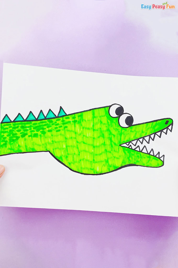 Easy Alligator Handprint Art