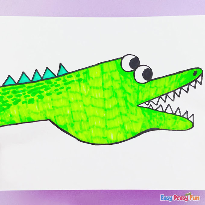 Easy Crocodile Handprint Craft
