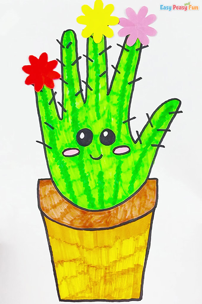 Easy Handprint Cactus Craft Idea