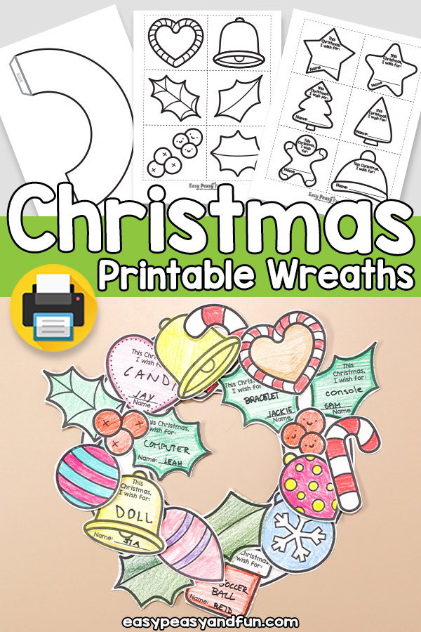 Printable Christmas Wreaths Template