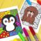 Free Printable Winter Pop Art Coloring Pages - Easy Peasy and Fun