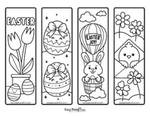 Free Printable Easter Bookmarks to Color - Easy Peasy and Fun