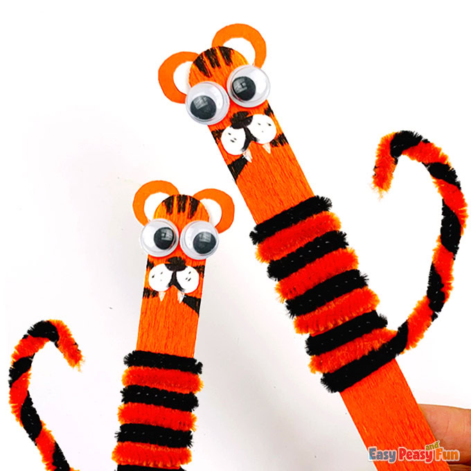 How to Make a Tiger Craft Stick Craft