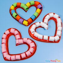 3D Paper Loop Heart Valentine’s Day Craft