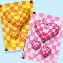 Optical Illusion Heart Coloring Pages – Valentine’s Day