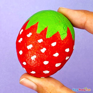 Painted Rock Strawberry Craft