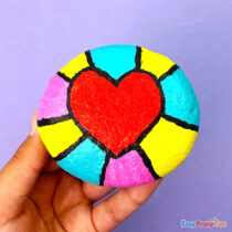 Heart Painted Rocks – Sweet Kindness Rock Idea