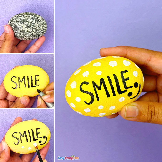 Positive Painted Rocks Craft Idea