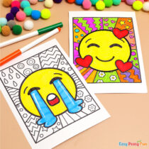 Free Printable Emoji Pop Art Coloring Pages