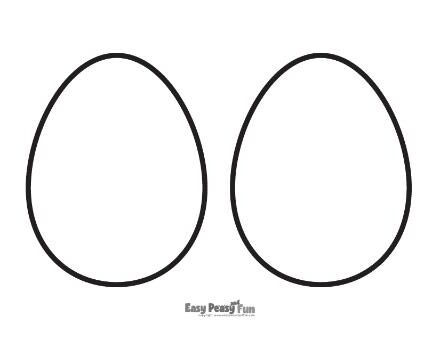 Blank Easter Egg Printout 1