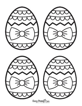 Cute Easter Eggs Coloring Page 6