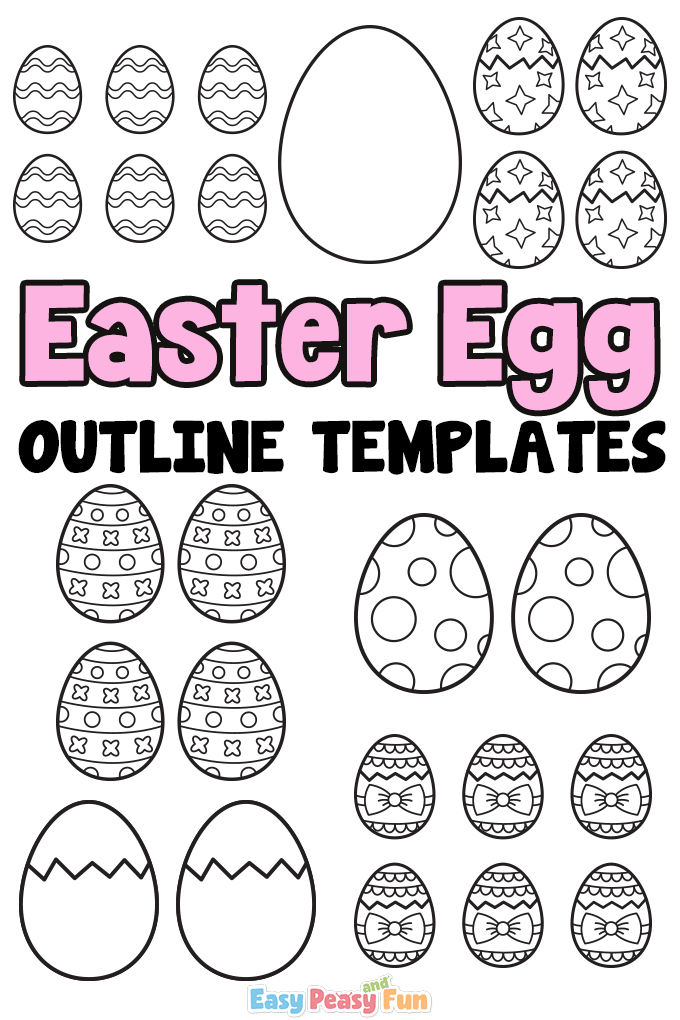 Easter Egg Outline Templates