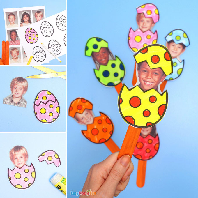 Easter Egg Photo Craft Idea - Template