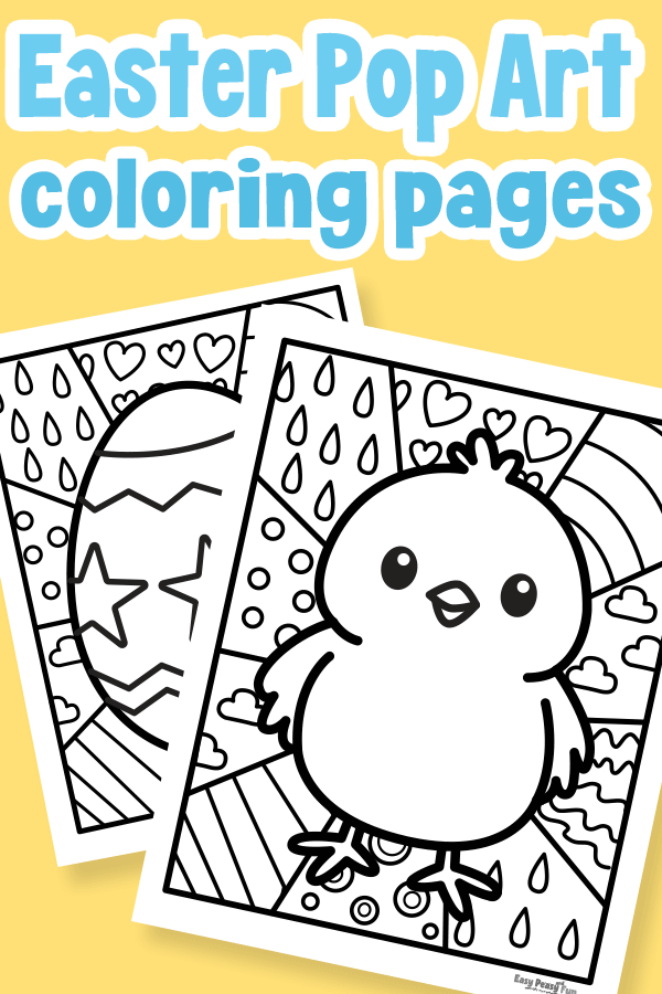 Easter Pop Art Coloring Pages