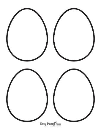 Printable Blank Easter Egg Outline Template 1