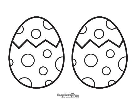 Printable Cracked Easter Egg 2