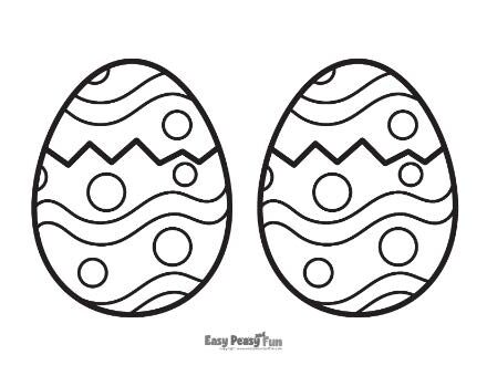 Printable Cracked Easter Egg Outline Templates 9