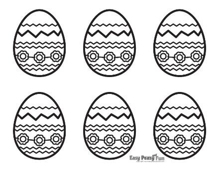 Printable Cracked Easter Eggs - Small Version 8