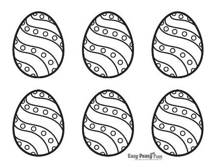 Printable Easter Egg Page for Coloring 6