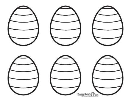 Printable Easter Eggs Template 2