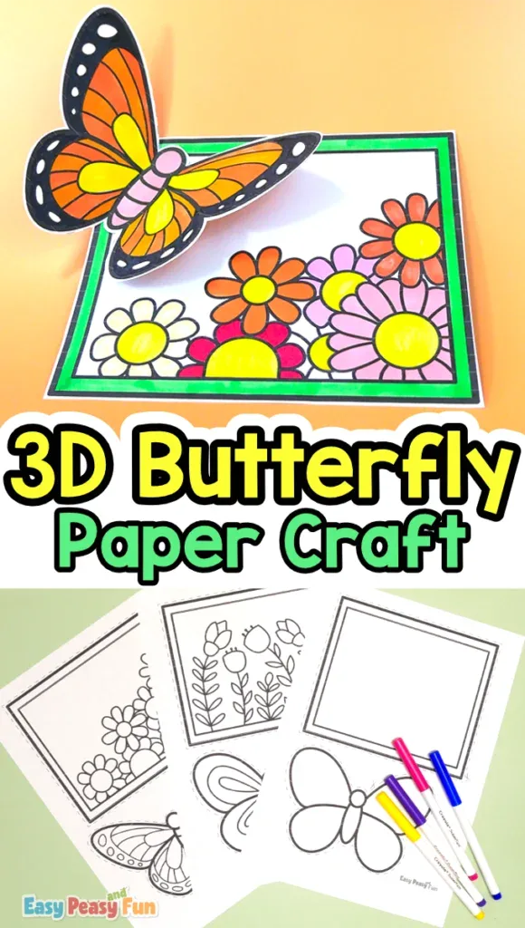 3D Paper Butterfly Craft
