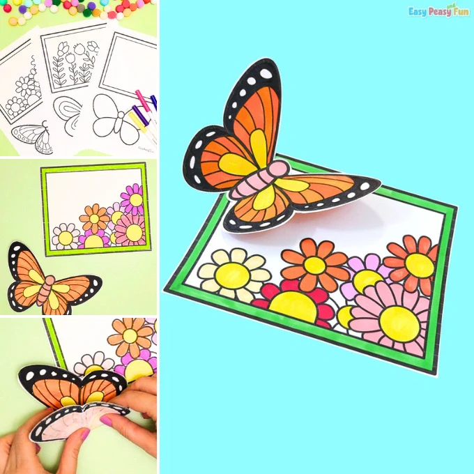 3D Paper Butterfly Craft Idea