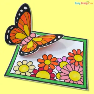 3D Paper Butterfly Paper Craft - Spring Crafts for Kids