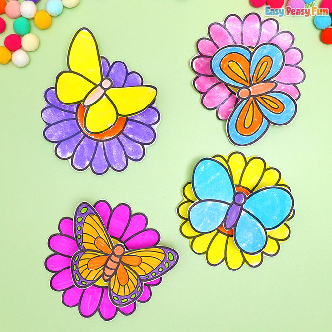 Bouncy Butterfly Craft Template