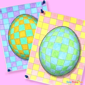 Easter Egg Optical Illusion Art Templates