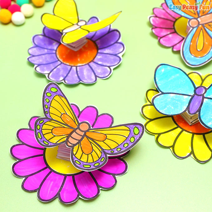 Printable Bouncy Butterfly Craft