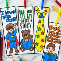 Free Printable Father’s Day Bookmarks to Color